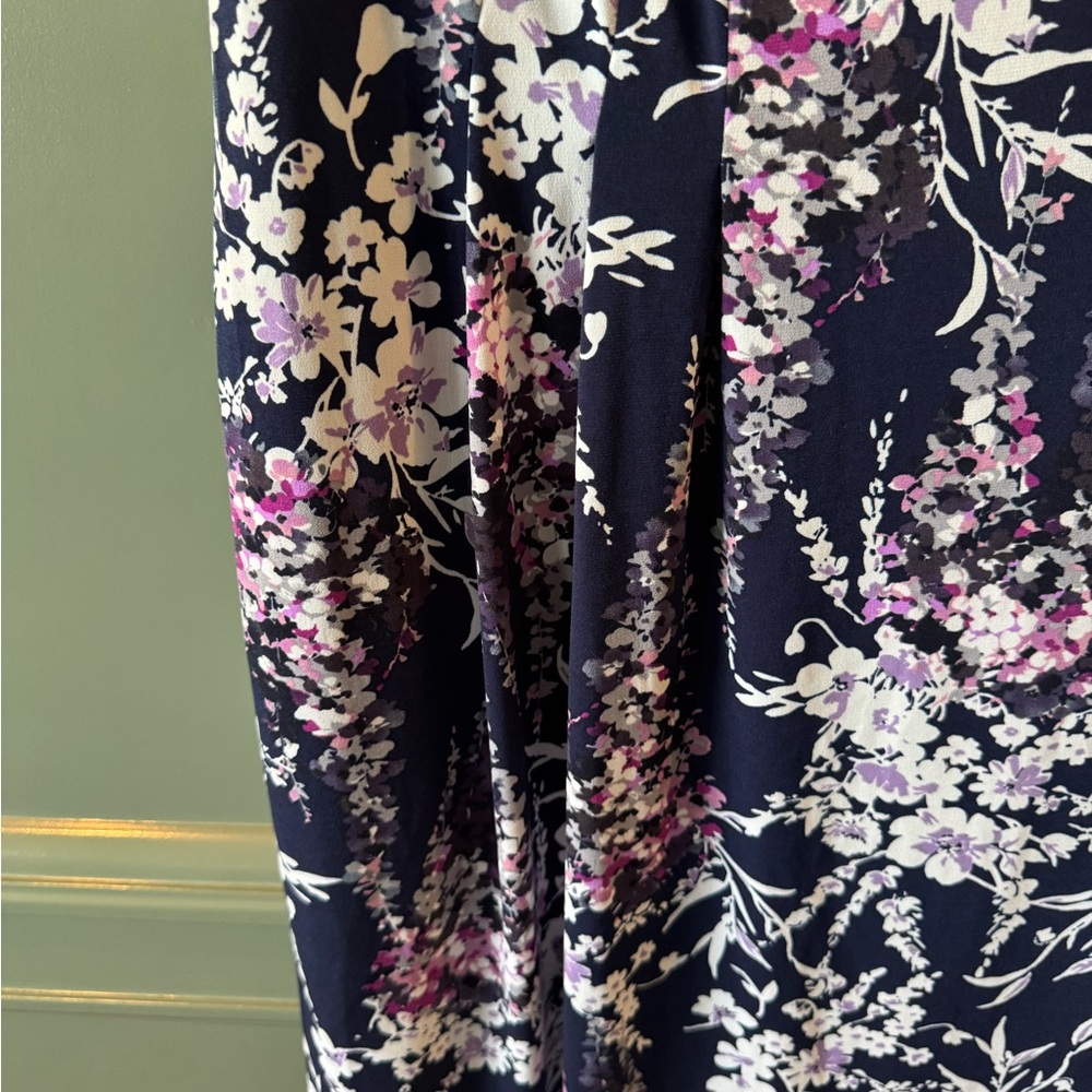 NWT Roz & Ali Navy Floral Dress - Picture 5 of 6